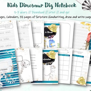 Cuaderno completo PDF descargar Dinosaur Dig Homeschool aventuras Student Set