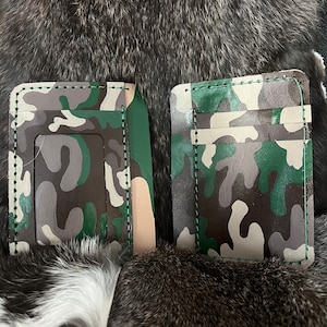 Cartera Hombre Piel Estampado Camuflaje