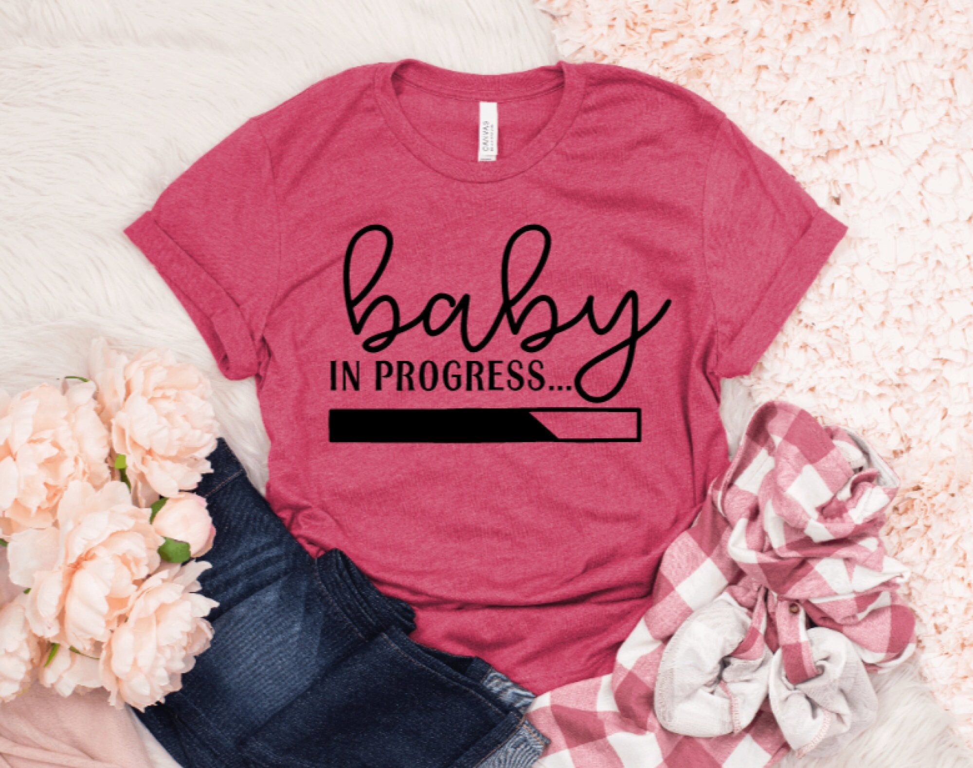T-shirt De Grossesse 'Baby In Progress' - Cadeau Amusant Pour Future Maman, Annonce De Bébé