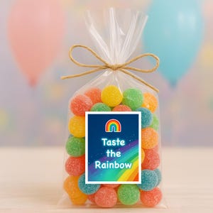 Rainbow Party Favors for Kids | Rainbow Stickers | 8.5 x 11 Party Favors | Rainbow | Custom Party Favors | Rainbow Theme Party | Pride