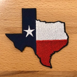 TEXAS State Flag Patch - 100% Embroidered - Iron or Sew On