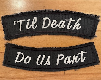 Til Death Do Us Part - aangepaste gerafelde bruiloftrockers - 9"
