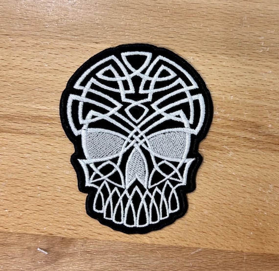 Celtic Skull Iron on Patch - 3.75" x 3"
