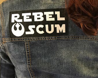 REBEL SCUM Star Wars Patch with Rebel Alliance Crest - Iron or Sew on / 4 Styles