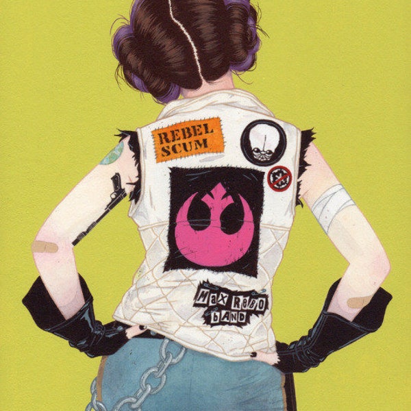 Julian Callos inspired  Punk Leia Vest Back Patches - All or Some