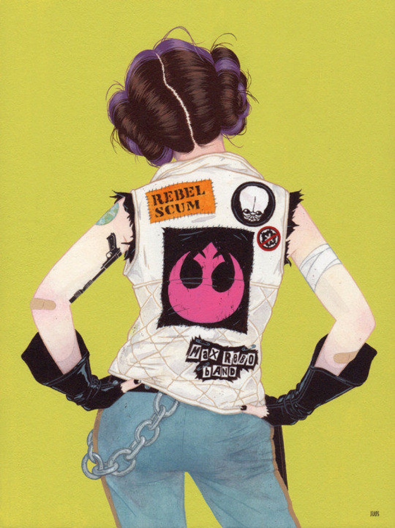 Julian Callos inspired Punk Leia Vest Back Patches All or Some
