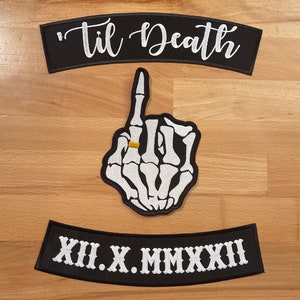 10インチ &#39;Til Death ロッカー & リングフィンガーパッチ - 別売り