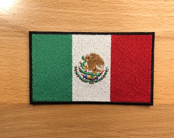 Mexico Flag Iron On Patch - 100% Embroidered - 2 sizes