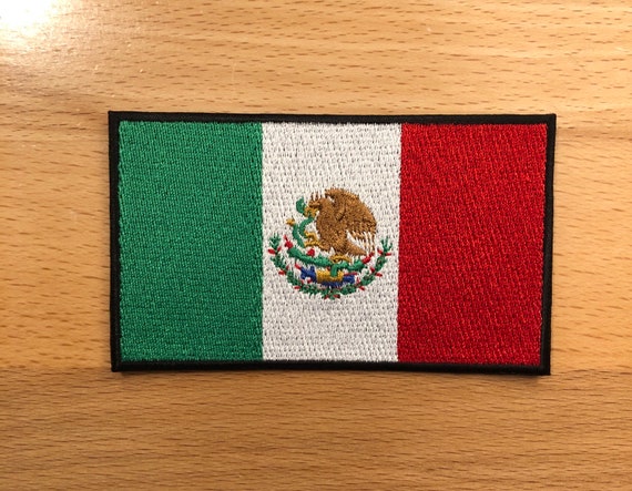 Mexico Flag Iron On Patch - 100% Embroidered - 2 sizes