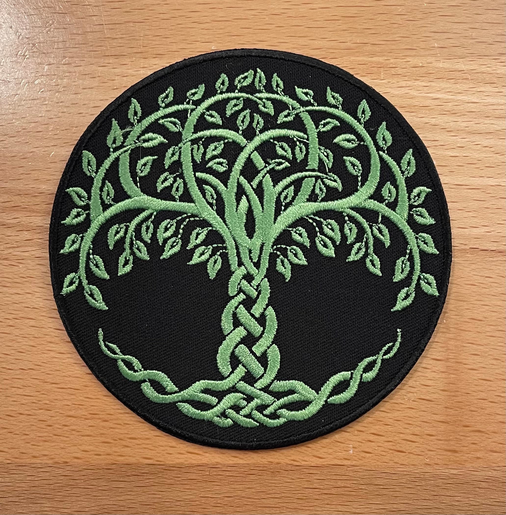 17PCS The Tree of Life Embroidered Patches Iron on Round Patch for