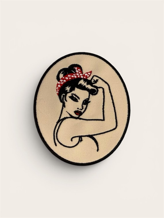 Rosie the Riveter 3.9" Iron On Patch