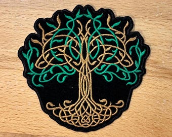 Celtic Tree Iron On Patch - 4" x 4.25"