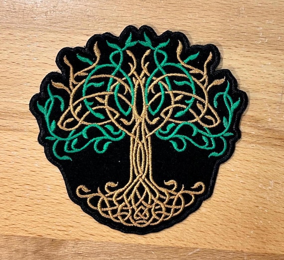 Celtic Tree Iron On Patch - 4" x 4.25"