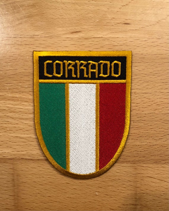 Italian Crest Patch with Family Name or "Italia" Iron or Sew On