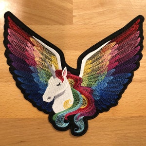 Rainbow Unicorn Back Patch - 2 sizes