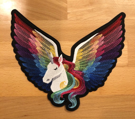 Rainbow Unicorn Back Patch - 2 sizes