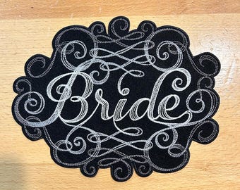 Bride & Groom Embroidered Wedding Patches -