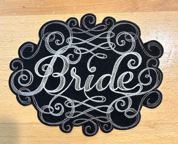 Bride & Groom Embroidered Wedding Patches -