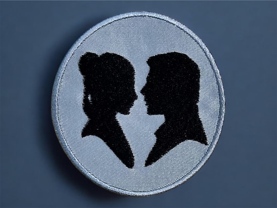 Han Princess Leia Silhouette Patch 3.15" x 3"