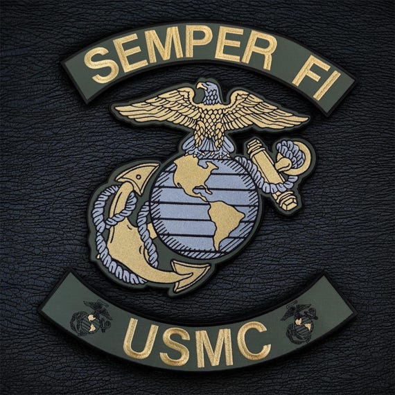 USMC Semper Fi Set of Rockers and/or Jacket Back