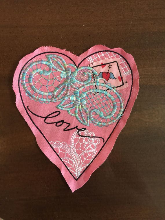 Valentine Lace Heart Patch