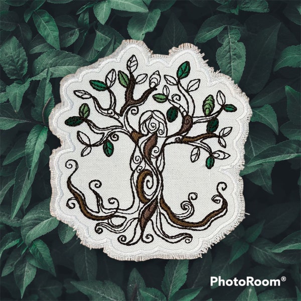 Tree Goddess, Mother Nature Embroidered Felt Patch