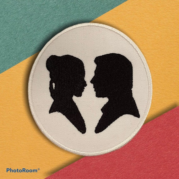 Han Princess Leia Silhouette Patch 3.15" x 3"