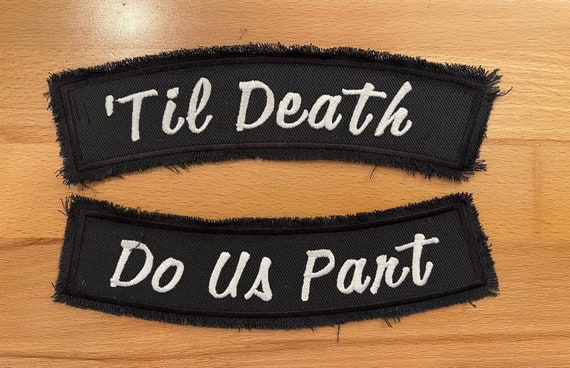 Til Death Do Us Part - Custom Frayed Wedding Rockers - 9"