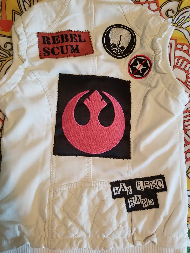 Julian Callos inspired Punk Leia Vest Back Patches All or Some