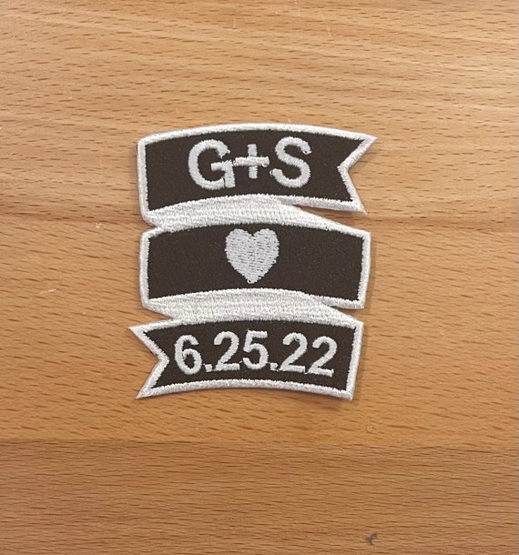 Wedding Banner * Date Patch * Personalizable * 2.5"