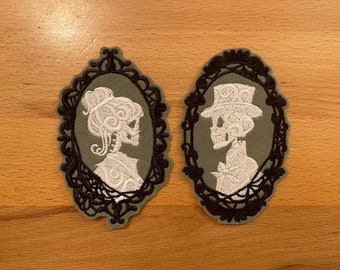 His and Hers Skeleton Portraits - Wedding - 4"