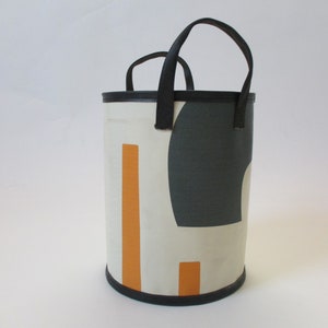 Wasmand van vrachtwagenzeildoek / gerecycled, vrachtwagenhoes / fietsbinnenband / veiligheidsgordel