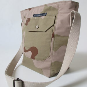 Festival/kleine Tasche aus original Stoff/Baumwoll-Fallschirm-Schultergurt/Futter aus wasserabweisender Baumwolle