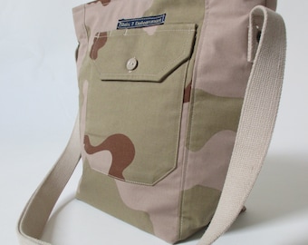 Festival/small-bag made of original army cloth/cotton parachute shoulder-strap/water resistant cotton lining