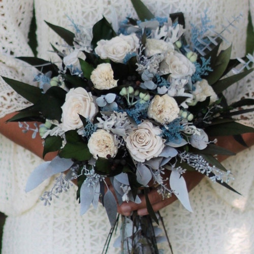 Dusty Blue Aisle Flowers Etsy