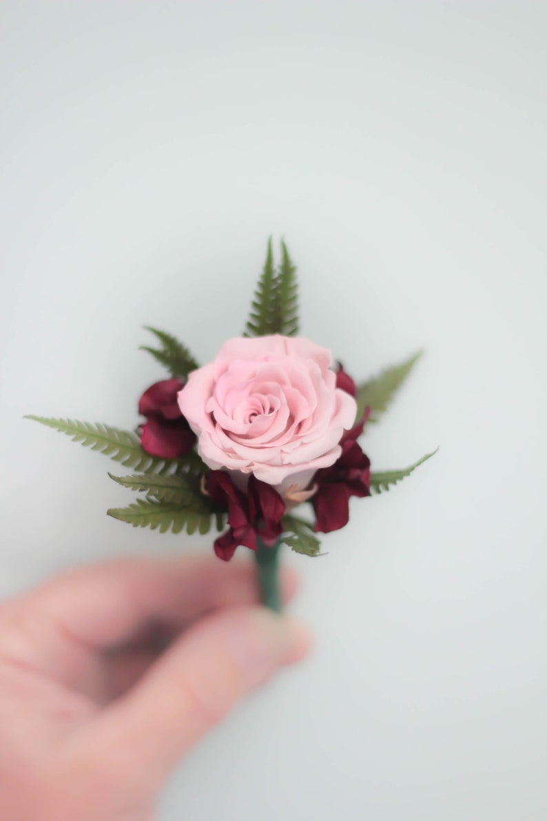 Dried flowers Rose| The Gabby Collection Red and Blush Bouquet Wedding Bouquet |Bouquet Dried Flower Bouquet Blush Boutonni\u00e8re