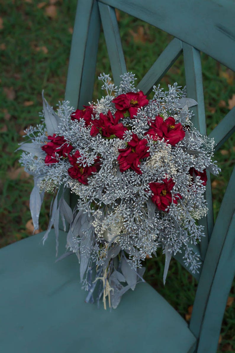 The Melinda Ann Collection Bridal Bouquet Winter Burgundy Wedding Bouquet