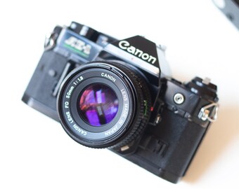 Near Mint Canon AE-1 Program Black | 35mm Camera Kit | Ready to Shoot | 50mm F1.8 Lens |