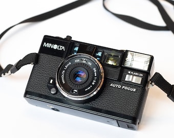 Minolta Hi-Matic AF2 Point & Shoot film Camera | Sharp Lens, Ready to Shoot kit