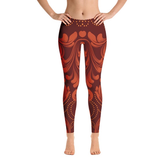 burnt orange workout leggings
