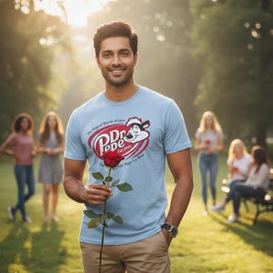 Camiseta de algodón suave con estampado de dibujos animados de Dr. Pepe Le Pew, ideal para San Valentín o aniversario. Diseño unisex, superventas y tendencia.