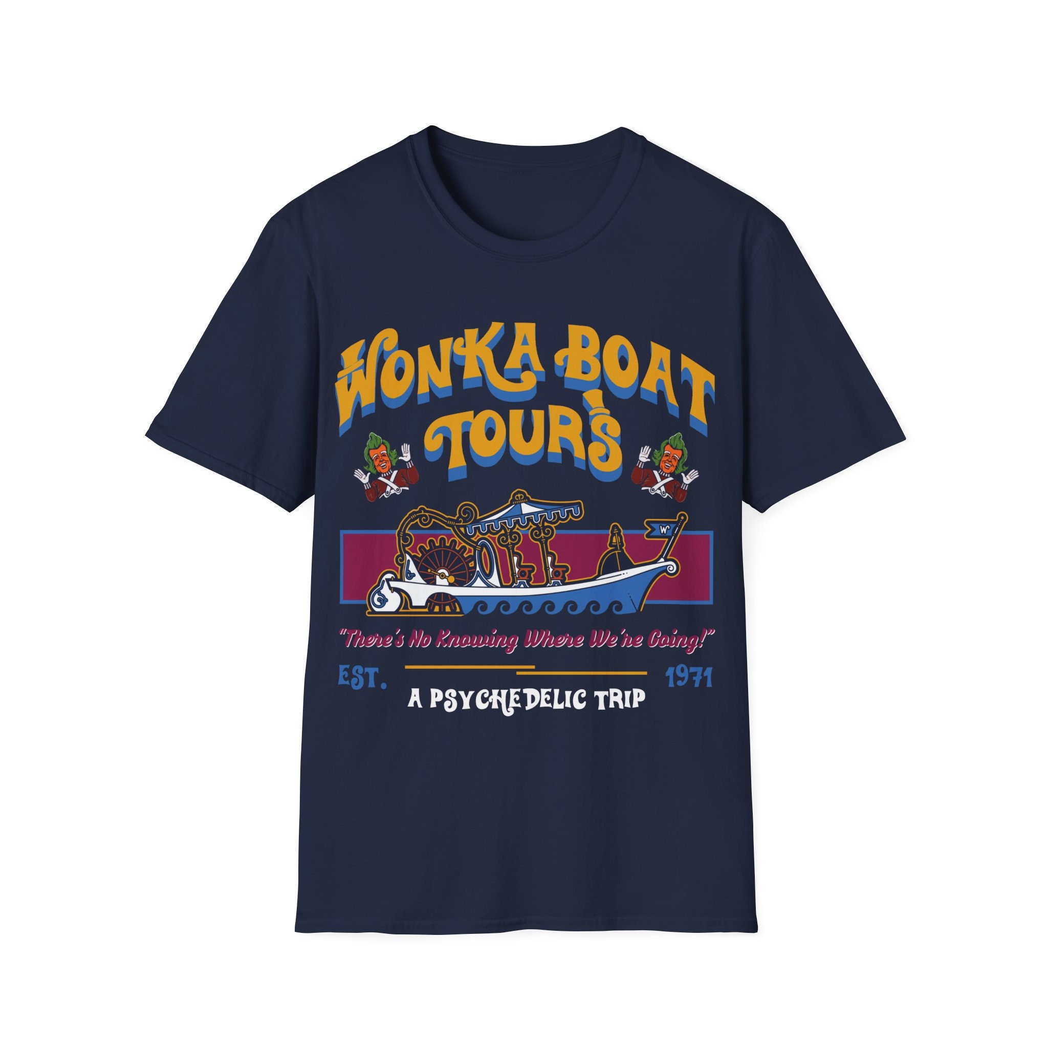 ウォンカ・ボート・ツアーズ・チョコレート工場トリッピーTシャツ 