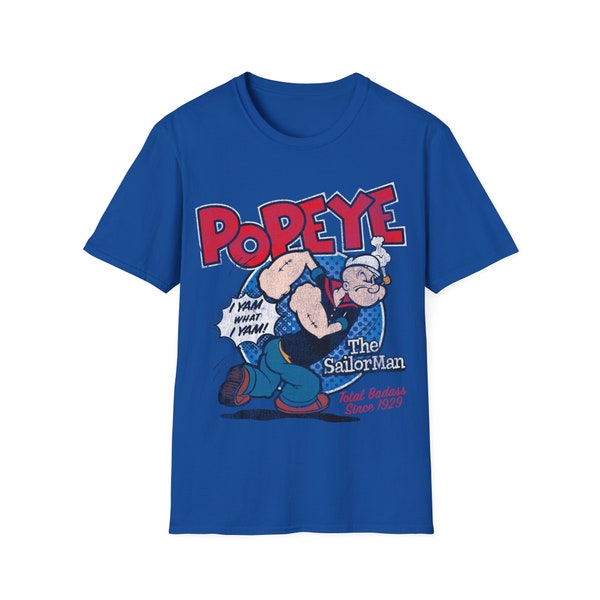 Popeye The Sailor man Worn Out Look Softstyle T-Shirt