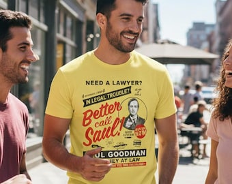 Tribute Tee for Saul Goodman FansSoft Cotton Shirt Better Call Saul PrintStylish Fan Art Design for TV Show Enthusiasts