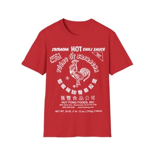 Spicy Rooster Sriracha Hot Sauce Label Front and Back