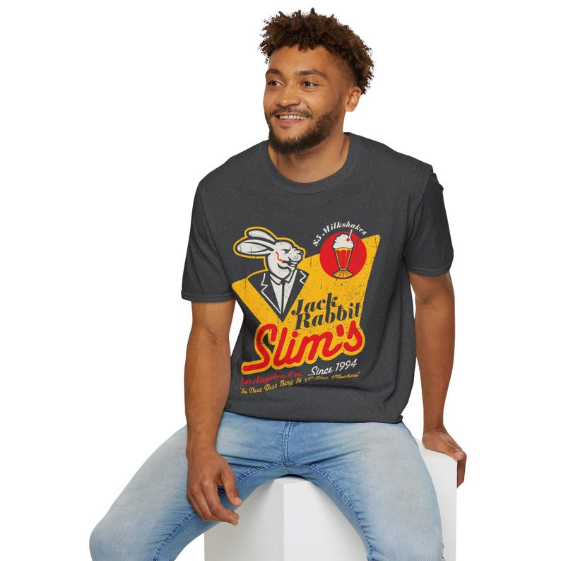 Vintage Jack Rabbit Slim's Diner Tee Logo with Retro Graphic Pulp Fiction Inspired TShirt Lightweight Breathable Cotton Shirt Fan Art image 8
