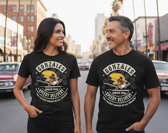 スピーディー・ゴンザレスの漫画キャラクターをモチーフにした、メキシコのネズミファン向けのソフトコットンTシャツ。ユニークなファンアートデザインと高品質プリントが特徴です。