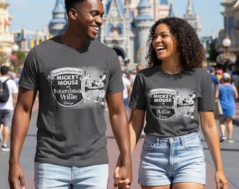 Vintage 1928 Steamboat Willie Softstyle TShirt Fan Art Tribute Lightweight & Comfortable Retro Design Cartoon Lovers Gift