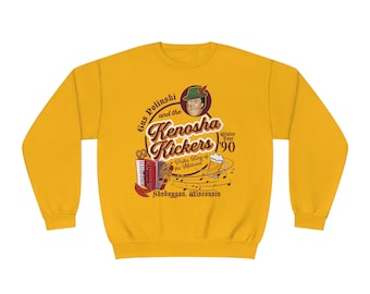 Kenosha Kickers the Polka King of the Midwest Unisex Crewneck Sweatshirt