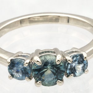 Montana 3 stone Blue Sapphire Ring!